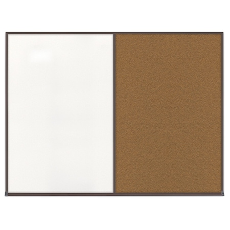 United Visual Products Triple Door Radius Corkboard, 72"X48", G UV80055-GOLD-FORBO